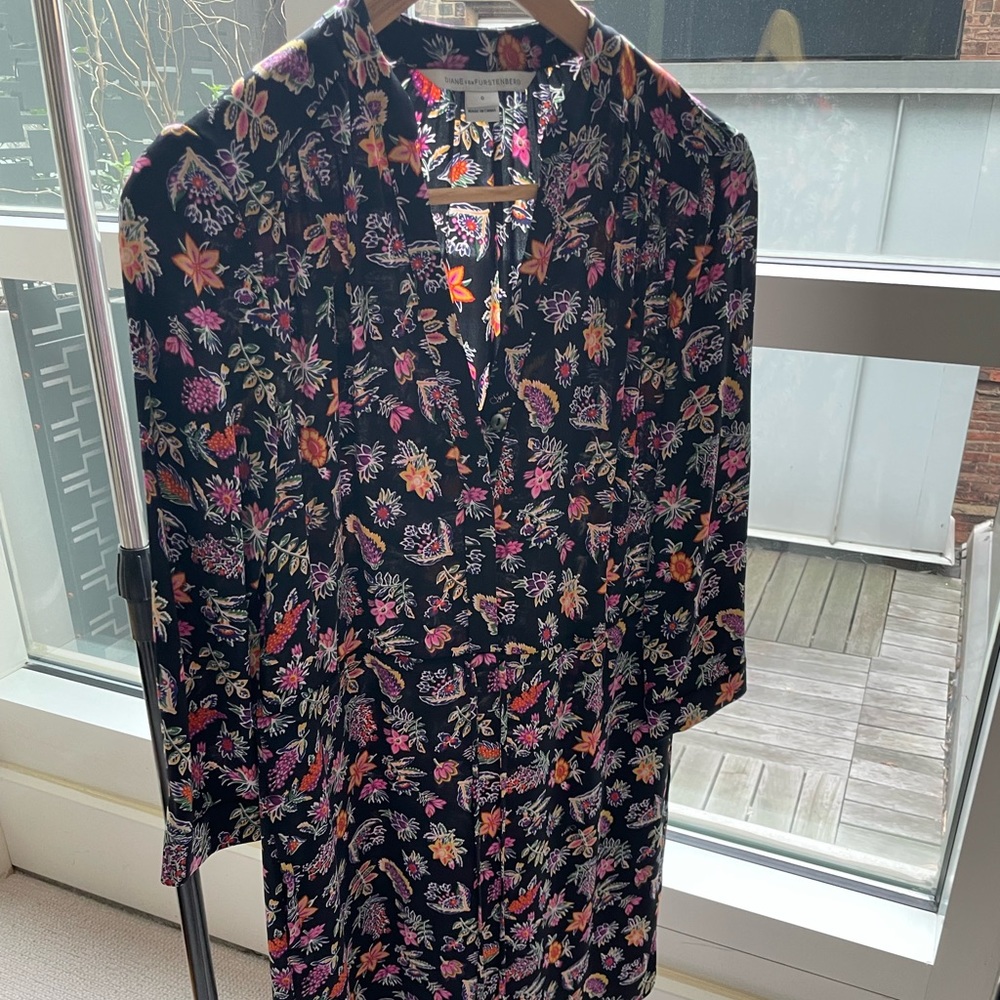 Diane von Furstenberg Freya printed stretch-silk dress